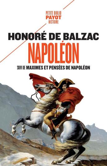 Couverture du livre « Napoléon ; maximes et pensées de Napoléon » de Honoré De Balzac aux éditions Payot