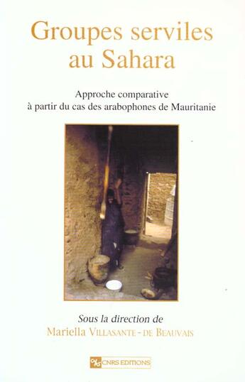 Couverture du livre « Groupes serviles au sahara » de  aux éditions Cnrs