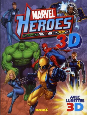 Couverture du livre « Marvel heroes 3D » de  aux éditions Hemma