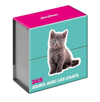 Couverture du livre « Mini calendrier ; 365 jours avec les chats » de  aux éditions Play Bac