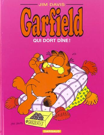 Couverture du livre « Garfield t.8 : qui dort dîne ! » de Jim Davis aux éditions Dargaud