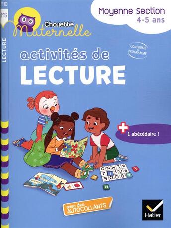 Couverture du livre « Chouette maternelle activites de lecture moyenne section » de Cohen/Roullier aux éditions Hatier