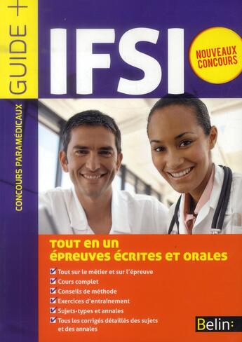 Couverture du livre « Concours IFSI ; tout-en-un » de  aux éditions Belin Education