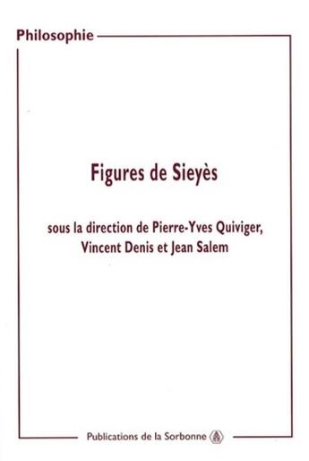 Couverture du livre « Figures de sieyes » de Quiviger/Denis/Salem aux éditions Editions De La Sorbonne