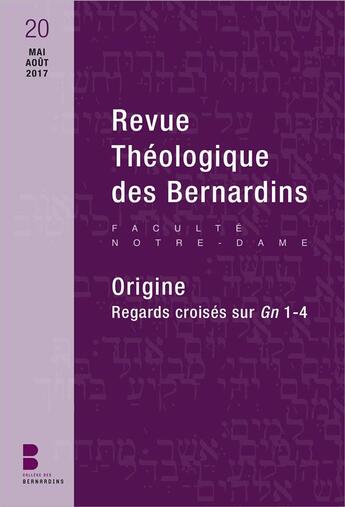 Couverture du livre « REVUE THEOLOGIQUE DES BERNARDINS N.20 » de  aux éditions Parole Et Silence