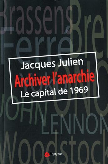 Couverture du livre « Archiver l'anarchie » de Jacques Julien aux éditions Triptyque
