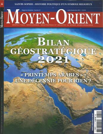 Couverture du livre « Moyen-orient n 51 : bilan geostrategique 2021 - juillet/aout/septembre 2021 » de  aux éditions Moyen Orient