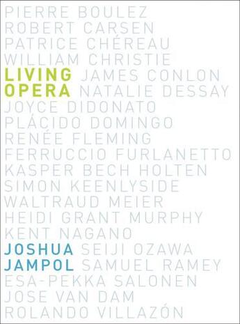 Couverture du livre « Living Opera » de Jampol Joshua aux éditions Oxford University Press Usa