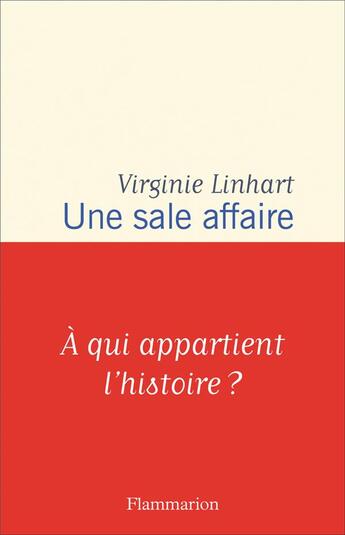 Couverture du livre « Une sale affaire » de Virginie Linhart aux éditions Flammarion