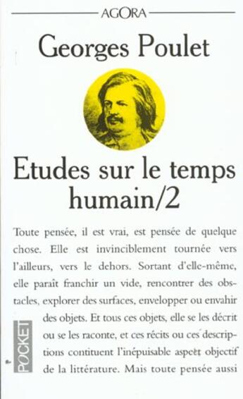 Couverture du livre « Etudes Sur Le Temps Humain T.2 » de Georges Poulet aux éditions Pocket