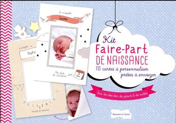 Couverture du livre « 15 faire-part de naissance à personnaliser » de  aux éditions Dessain Et Tolra