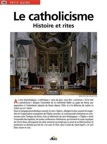 Couverture du livre « Le catholicisme » de  aux éditions Aedis