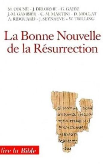 Couverture du livre « La bonne nouvelle de la resurrection » de Gantoy Robert aux éditions Cerf