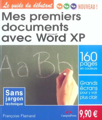 Couverture du livre « Mes premiers documents avec word xp » de Francoise Flamand aux éditions Pearson