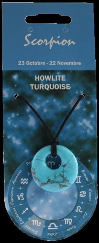 Couverture du livre « Pendentif pierre ronde percee - scorpion - howlite turquoise » de  aux éditions Dg-exodif