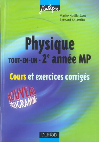 Couverture du livre « Mp ; tout-en-un » de Bernard Salamito et Marie-Noelle Sanz aux éditions Dunod