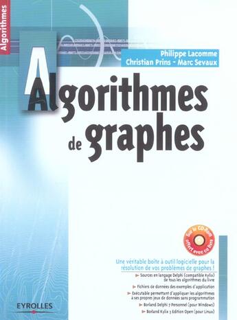 Couverture du livre « Algorithmes de graphes (2e édition) » de Philippe Lacomme et Christian Prins et Marc Sevaux aux éditions Eyrolles