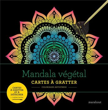 Couverture du livre « Livre à gratter ; mandala végétal » de  aux éditions Marabout