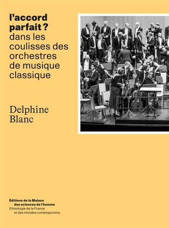 Couverture du livre « L'accord parfait : dans les coulisses des orchestres de musique classique » de Delphine Blanc aux éditions Maison Des Sciences De L'homme