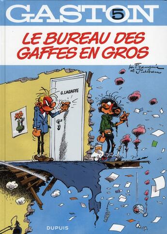 Couverture du livre « Gaston Tome 5 : le bureau des gaffes en gros » de Jidehem et Andre Franquin aux éditions Dupuis