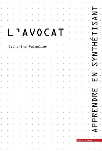 Couverture du livre « L'avocat » de Catherine Puigelier aux éditions Mare & Martin