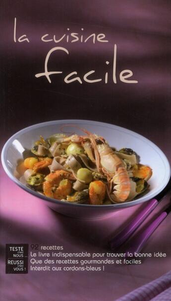 Couverture du livre « La cuisine facile » de Sylvie Damien aux éditions Saep