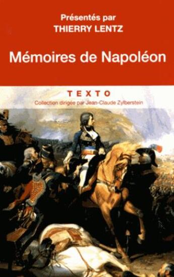 Couverture du livre « Mémoires Napoléon ; coffret » de Thierry Lentz et Napoleon aux éditions Tallandier