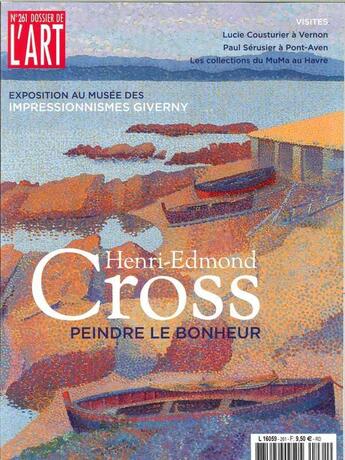 Couverture du livre « Dossier de l'art n 261 henri-edmond cross - juillet/aout 2018 » de  aux éditions Faton Revue