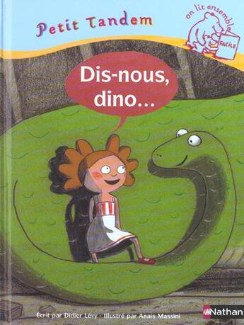 Couverture du livre « Dis-nous, dino... » de Didier Levy aux éditions Nathan