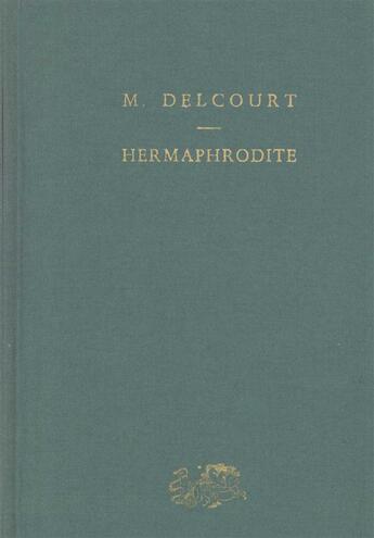 Couverture du livre « Hermaphrodite » de Marie Delcourt aux éditions Puf