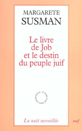 Couverture du livre « Le Livre de Job et le destin du peuple juif » de Margarete Susman aux éditions Cerf