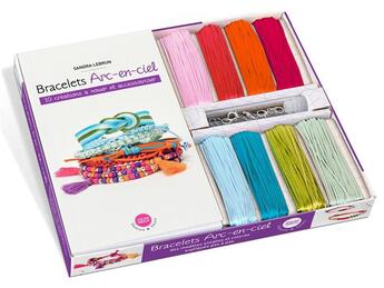 Couverture du livre « Coffret bracelets arc-en-ciel » de Sandra Lebrun aux éditions Dessain Et Tolra