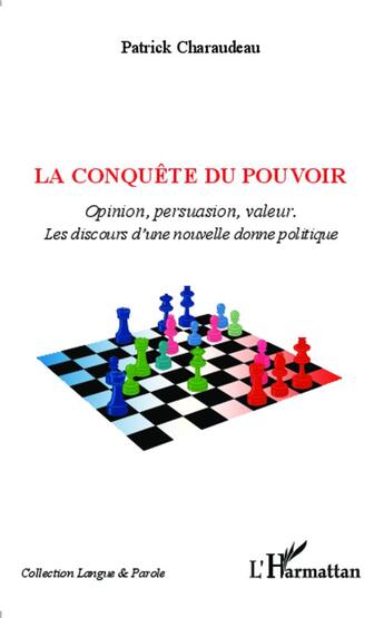 Couverture du livre « La conquête du pouvoir ; opinion, persuasion, valeur ; les discours d'une nouvelle donne politique » de Patrick Charaudeau aux éditions L'harmattan