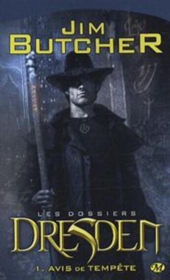 Couverture du livre « Les dossiers Dresden T.1 ; avis de tempête » de Jim Butcher aux éditions Bragelonne