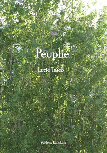 Couverture du livre « Peuplié » de Lucie Taieb aux éditions Editions Lanskine