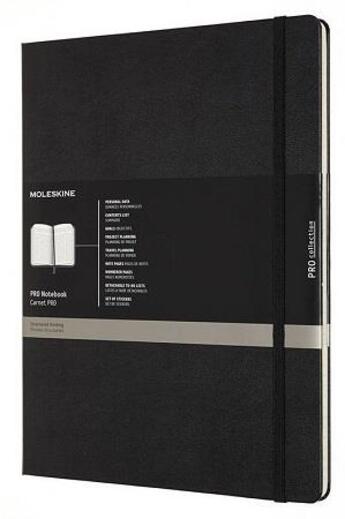 Couverture du livre « Carnet pro xxl rigide noir » de Moleskine aux éditions Moleskine