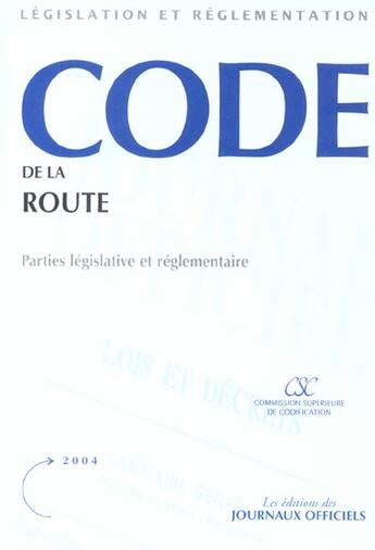 Couverture du livre « Code de la route » de  aux éditions Documentation Francaise