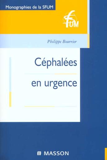 Couverture du livre « Cephalees en urgence - pod » de Bourrier Philippe aux éditions Elsevier-masson