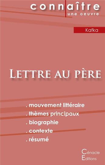 Couverture du livre « Lettre au père, de Franz Kafka » de  aux éditions Editions Du Cenacle