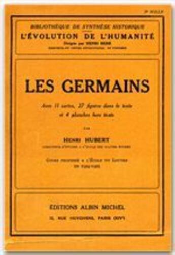 Couverture du livre « Les Germains » de Henri Hubert aux éditions Albin Michel