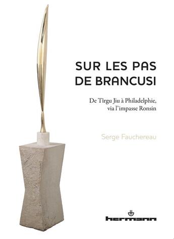 Couverture du livre « Sur les pas de brancusi - de tirgu jiu a philadelphie, via l'impasse ronsin » de Serge Fauchereau aux éditions Hermann