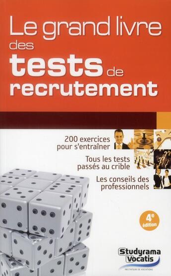 Couverture du livre « Le grand livre des tests de recrutement (4e édition) » de  aux éditions Studyrama