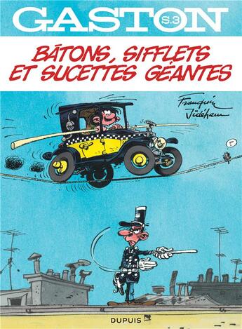 Couverture du livre « Gaston Hors-Série Tome 3 : bâtons, sifflets et sucettes géantes » de Jidehem et Andre Franquin aux éditions Dupuis