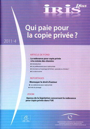 Couverture du livre « Qui paie pour la copie privée ? » de Conseil De L'Europe aux éditions Conseil De L'europe