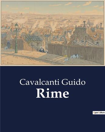 Couverture du livre « Rime » de Cavalcanti Guido aux éditions Culturea