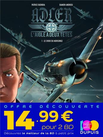 Couverture du livre « Adler t.1 ; Adler, l'aigle à deux têtes t.1 » de Rene Sterne et Patrice Buendia et Damien Andrieux aux éditions Zephyr