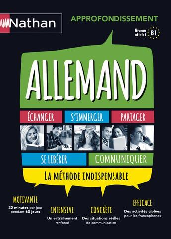 Couverture du livre « Allemand ; approfondissement (édition 2016) » de  aux éditions Nathan