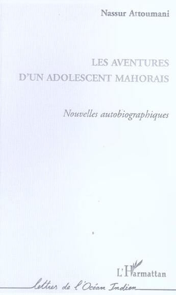 Couverture du livre « Les aventures d'un adolescent mahorais - nouvelles » de Nassur Attoumani aux éditions L'harmattan