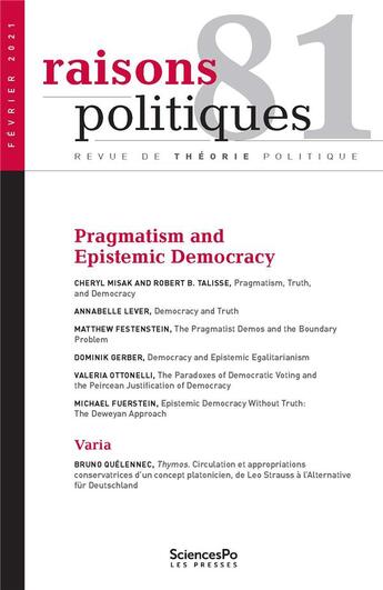 Couverture du livre « Raisons politiques 81 » de  aux éditions Presses De Sciences Po