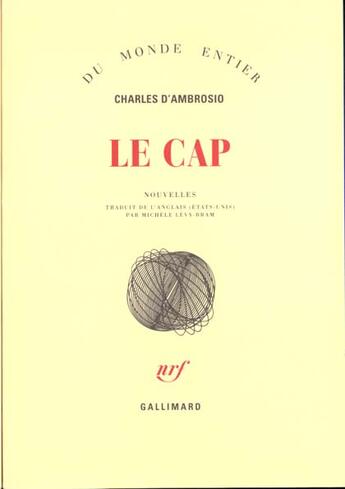 Couverture du livre « Le cap » de D'Ambrosio Char aux éditions Gallimard